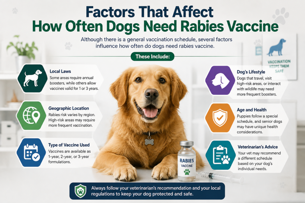 how often do dogs need rabies vaccine?