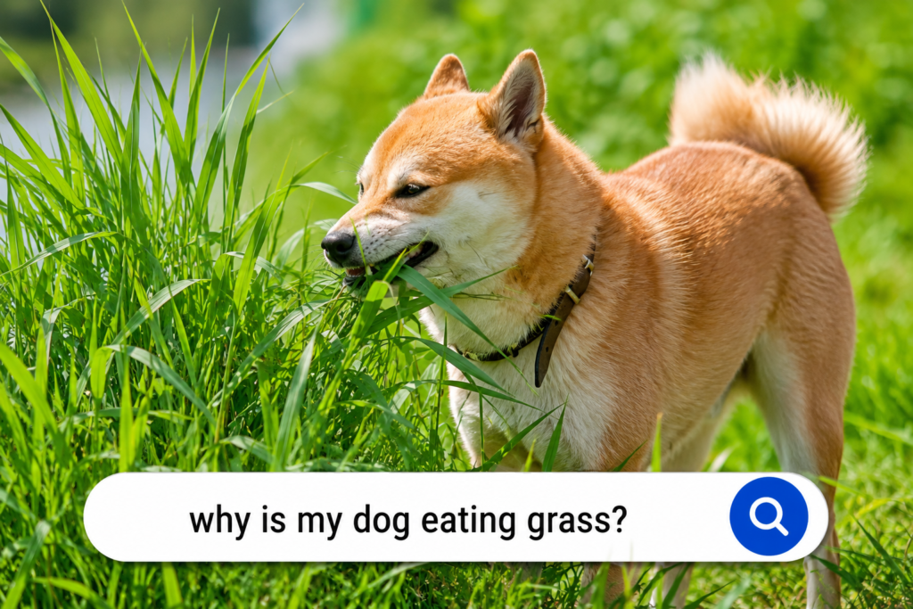 dog suddenly eating grass like crazy