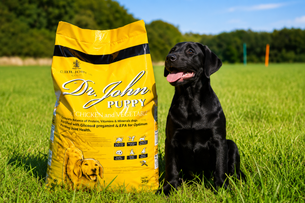 yellow bag dog food